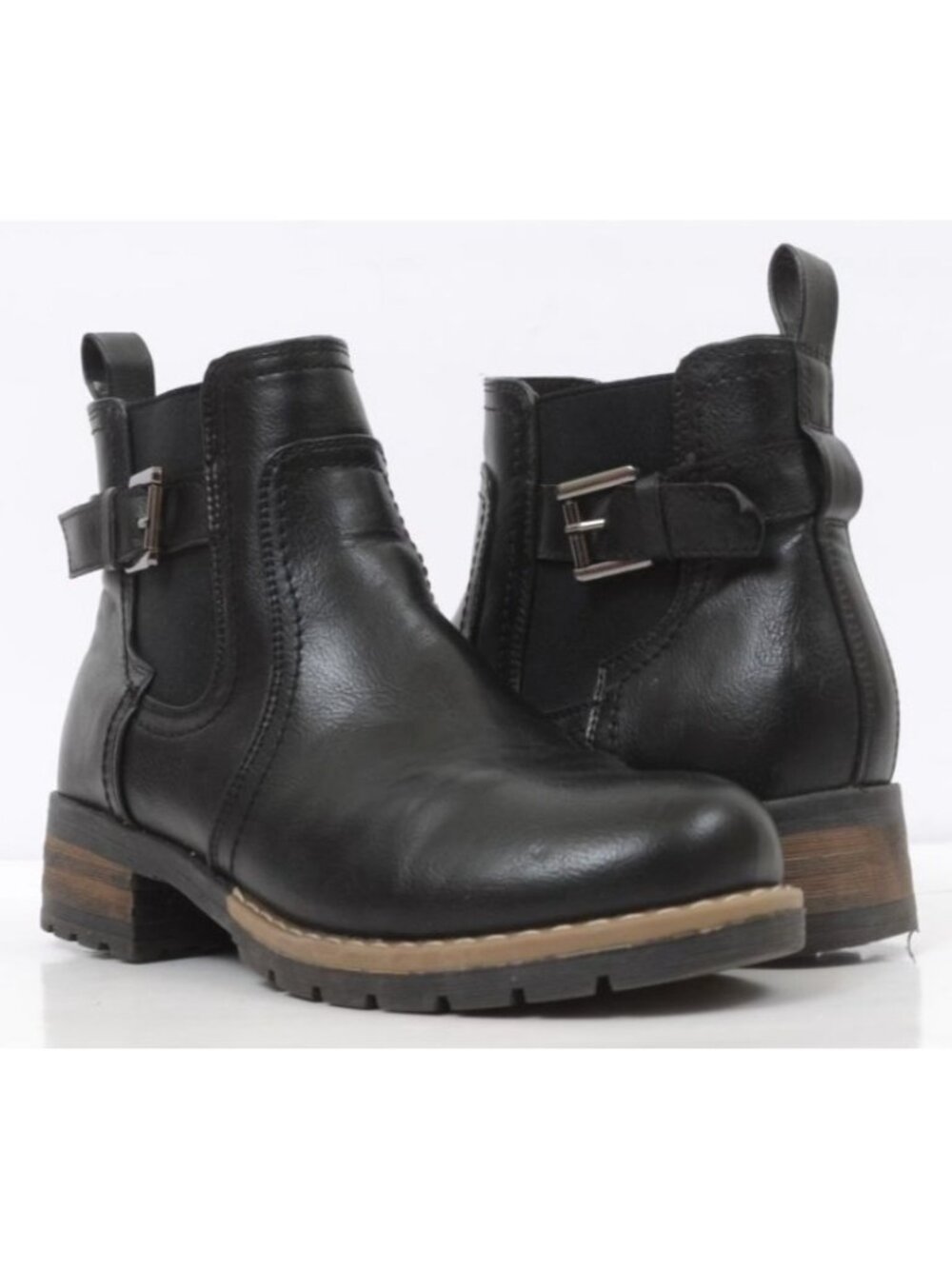 Jeossy Milan Women's 7 Chelsea Boots Faux Leather Riding Boots Biker Rocker